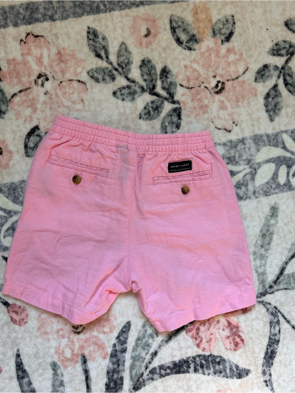 3T Linen Shorts Lot of 3 - Pink, Yellow, & Light Pink Flamingo swim shorts - Picture 8 of 10
